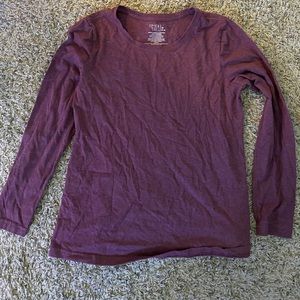 Time and tru long sleeve maroon tee